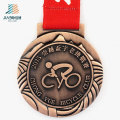 Customize Bicycling Race 70mm Bronze Logo Metal Promotion Gift Medal